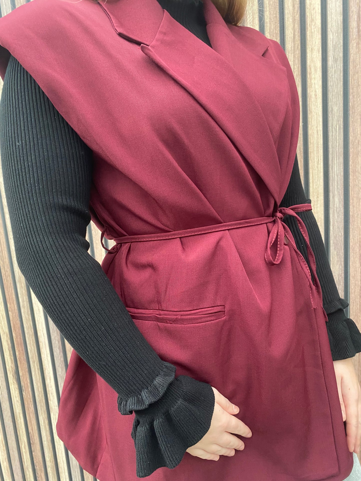 Blazer gilet Sofia Bordeaux