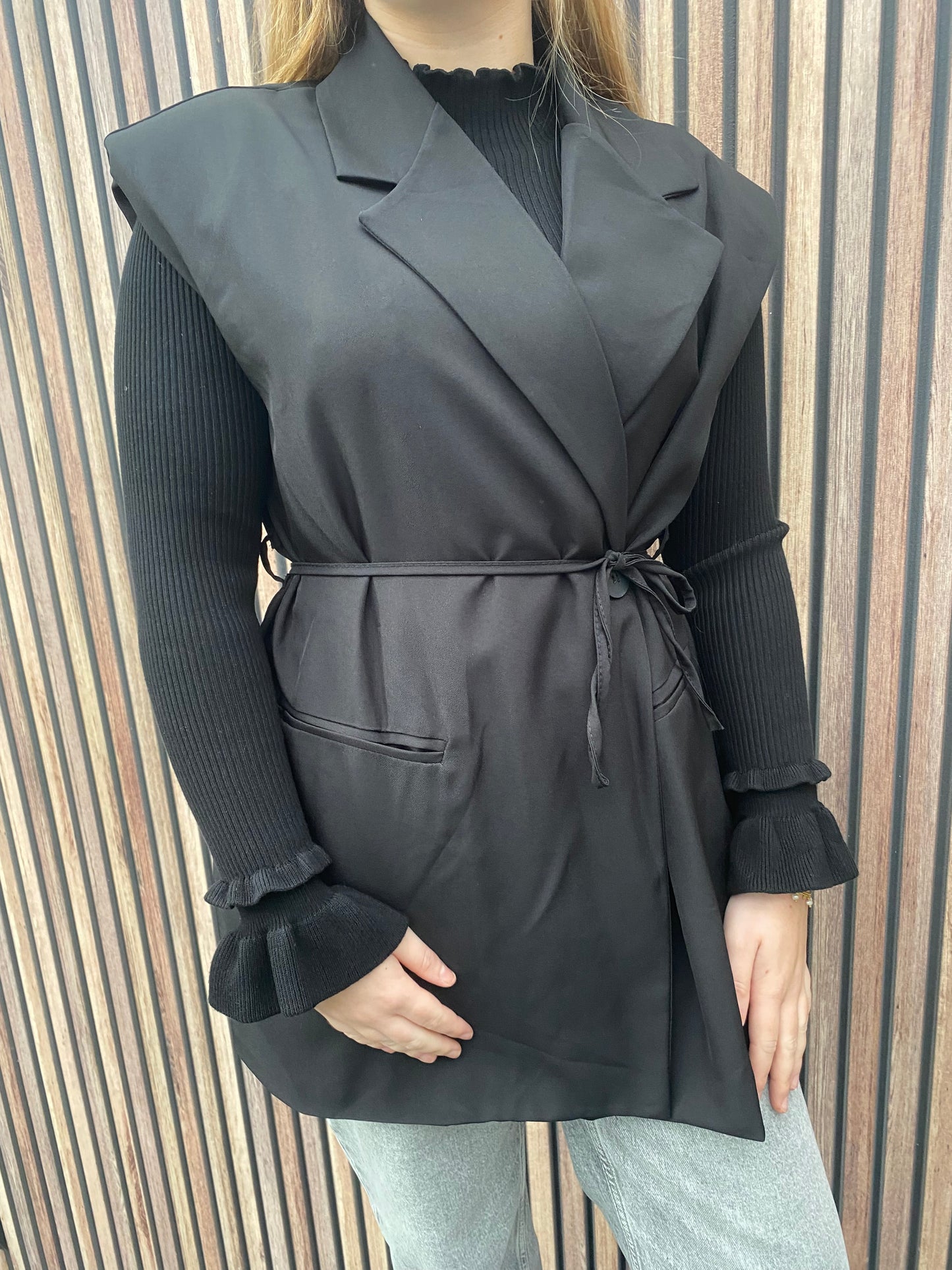 Blazer gilet Sofia zwart