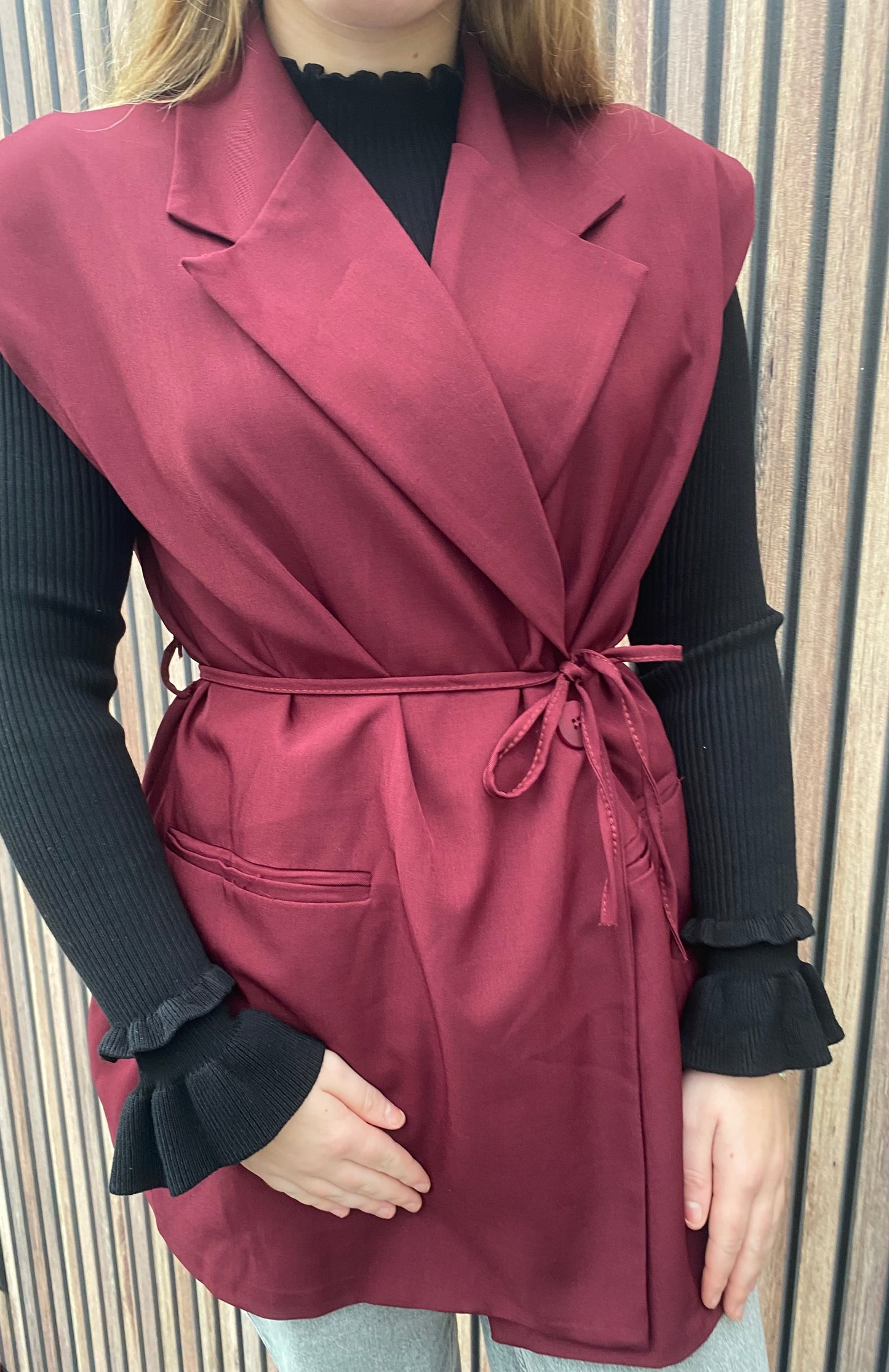 Blazer gilet Sofia Bordeaux